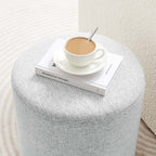 EEI-6651 Callum 16" Round Woven Heathered Fabric Upholstered Ottoman by Modway