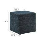 EEI-6636 Callum 17" Square Woven Heathered Fabric Upholstered Ottoman by Modway