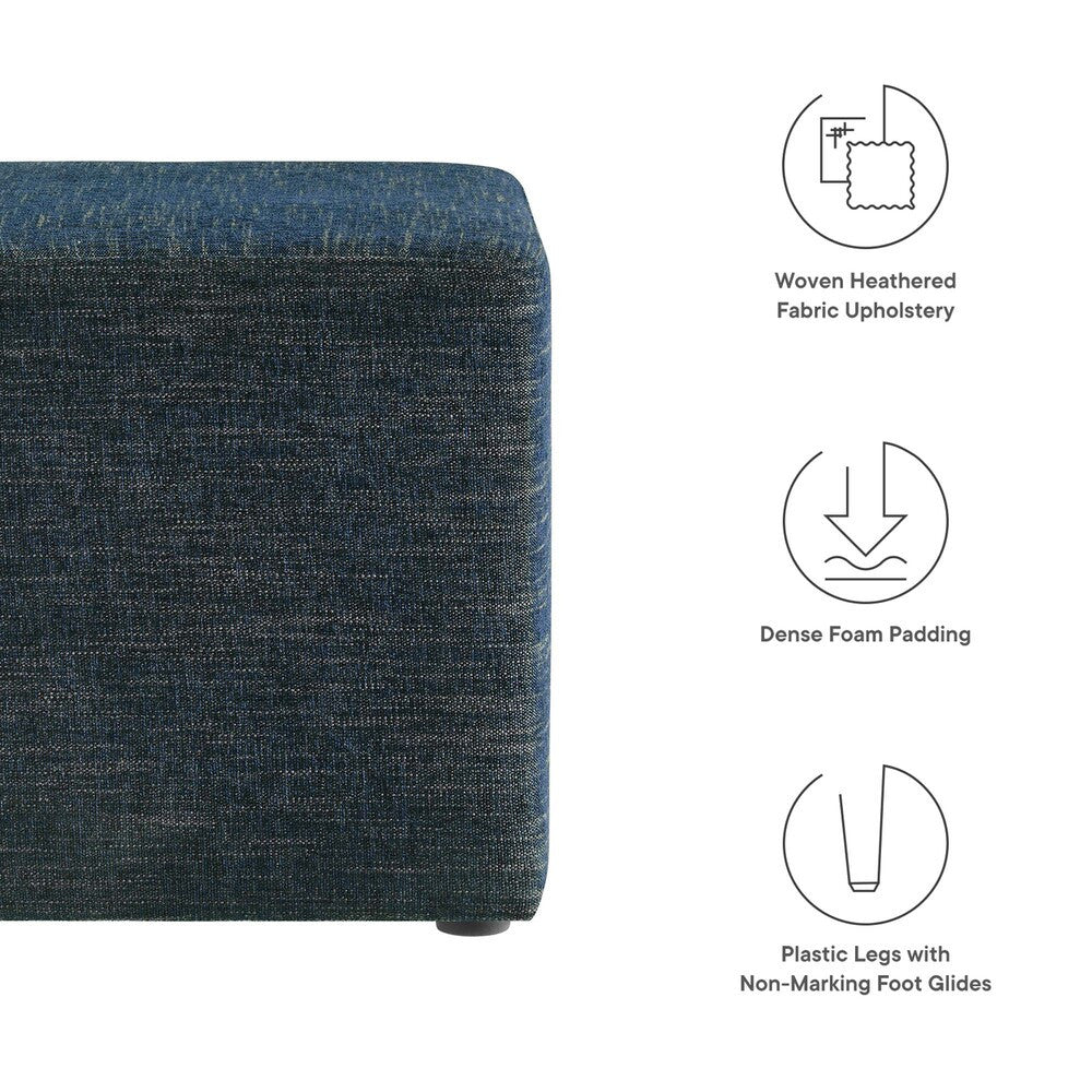 EEI-6636 Callum 17" Square Woven Heathered Fabric Upholstered Ottoman by Modway