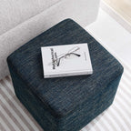 EEI-6636 Callum 17" Square Woven Heathered Fabric Upholstered Ottoman by Modway