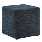 EEI-6636 Callum 17" Square Woven Heathered Fabric Upholstered Ottoman by Modway