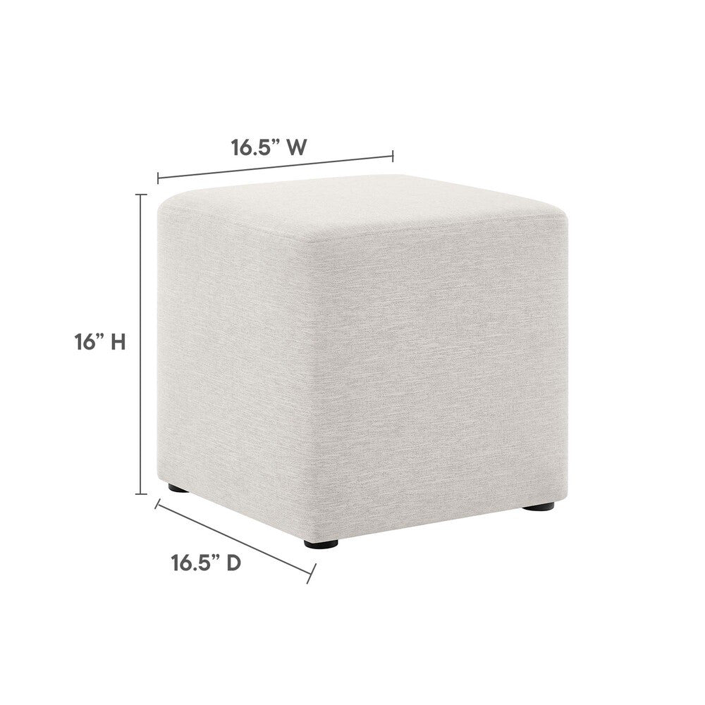 EEI-6636 Callum 17" Square Woven Heathered Fabric Upholstered Ottoman by Modway