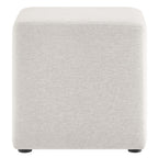 EEI-6636 Callum 17" Square Woven Heathered Fabric Upholstered Ottoman by Modway