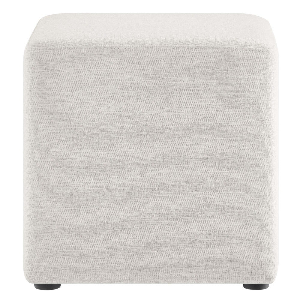 EEI-6636 Callum 17" Square Woven Heathered Fabric Upholstered Ottoman by Modway