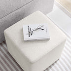 EEI-6636 Callum 17" Square Woven Heathered Fabric Upholstered Ottoman by Modway