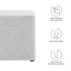EEI-6636 Callum 17" Square Woven Heathered Fabric Upholstered Ottoman by Modway
