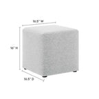 EEI-6636 Callum 17" Square Woven Heathered Fabric Upholstered Ottoman by Modway