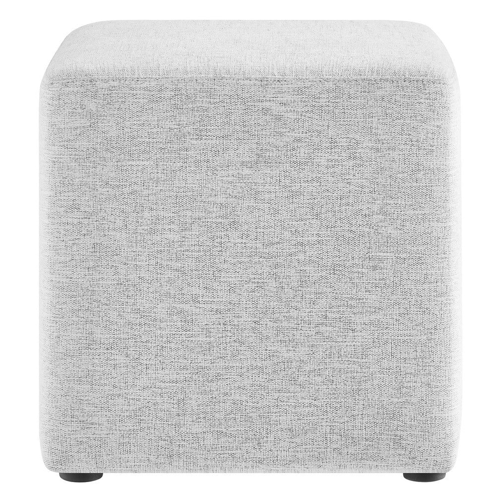 EEI-6636 Callum 17" Square Woven Heathered Fabric Upholstered Ottoman by Modway