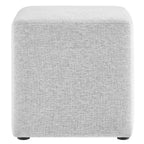 EEI-6636 Callum 17" Square Woven Heathered Fabric Upholstered Ottoman by Modway