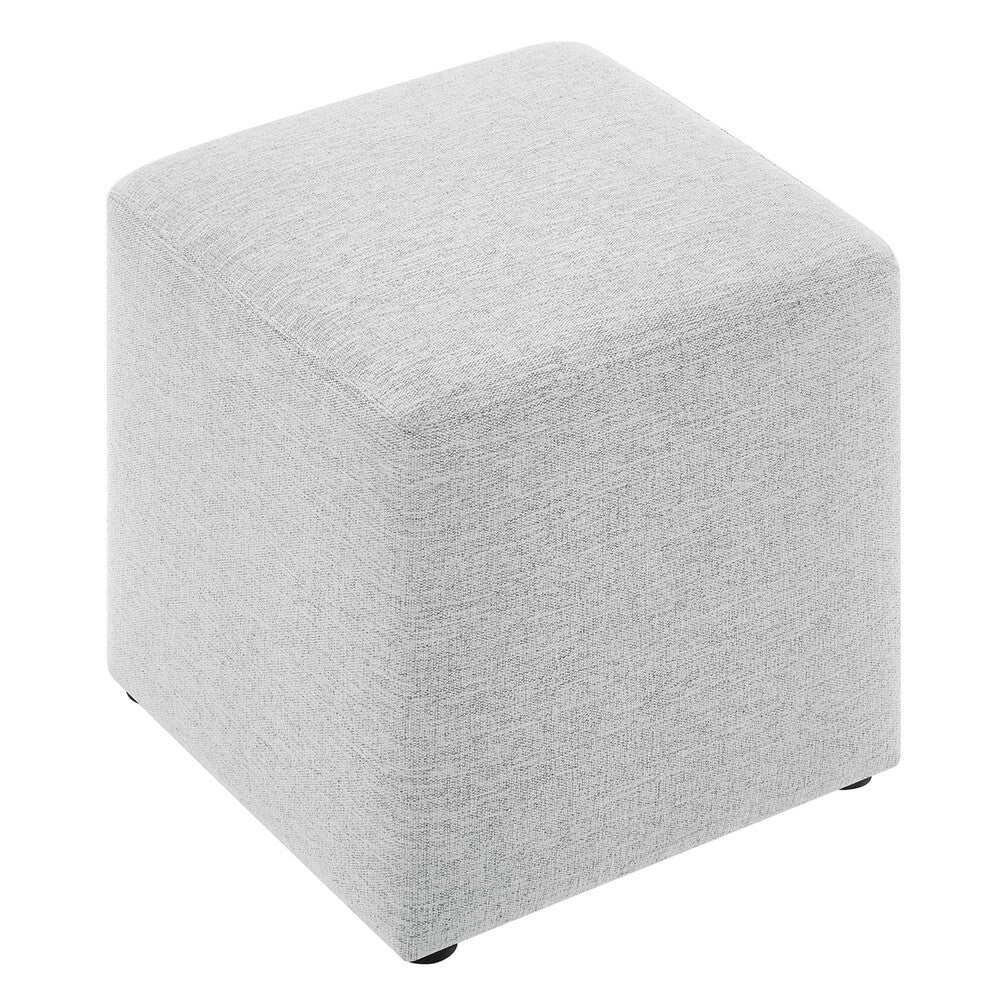 EEI-6636 Callum 17" Square Woven Heathered Fabric Upholstered Ottoman by Modway