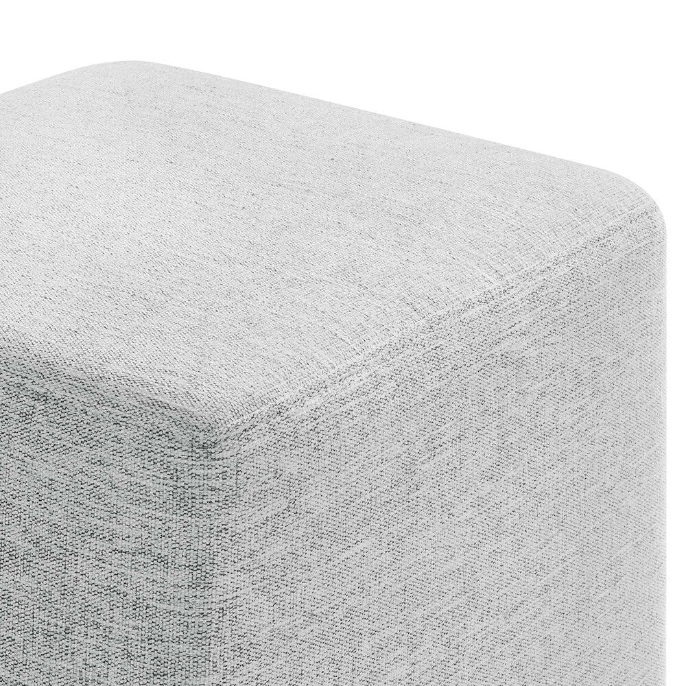 EEI-6636 Callum 17" Square Woven Heathered Fabric Upholstered Ottoman by Modway