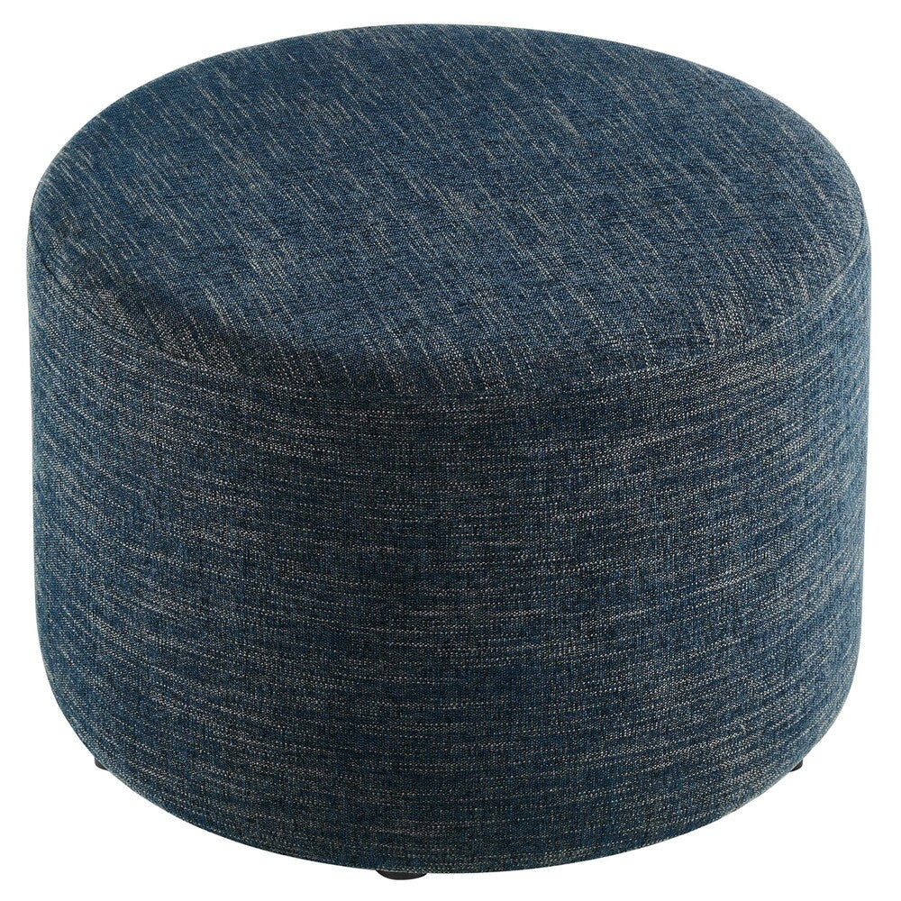 EEI-6645 Callum Large 23" Round Woven Heathered Fabric Upholstered Ottoman by Modway