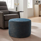 EEI-6645 Callum Large 23" Round Woven Heathered Fabric Upholstered Ottoman by Modway