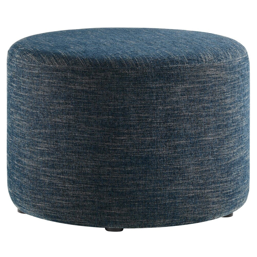 EEI-6645 Callum Large 23" Round Woven Heathered Fabric Upholstered Ottoman by Modway