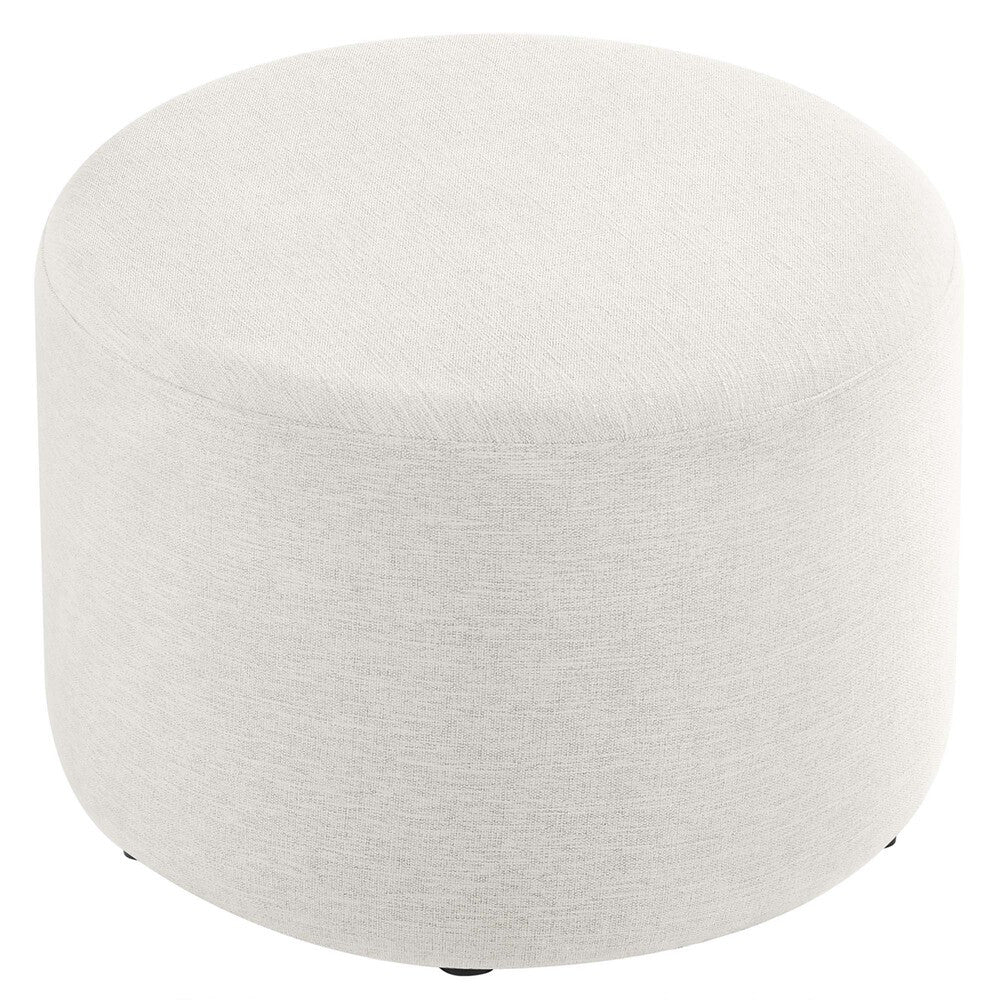 EEI-6645 Callum Large 23" Round Woven Heathered Fabric Upholstered Ottoman by Modway