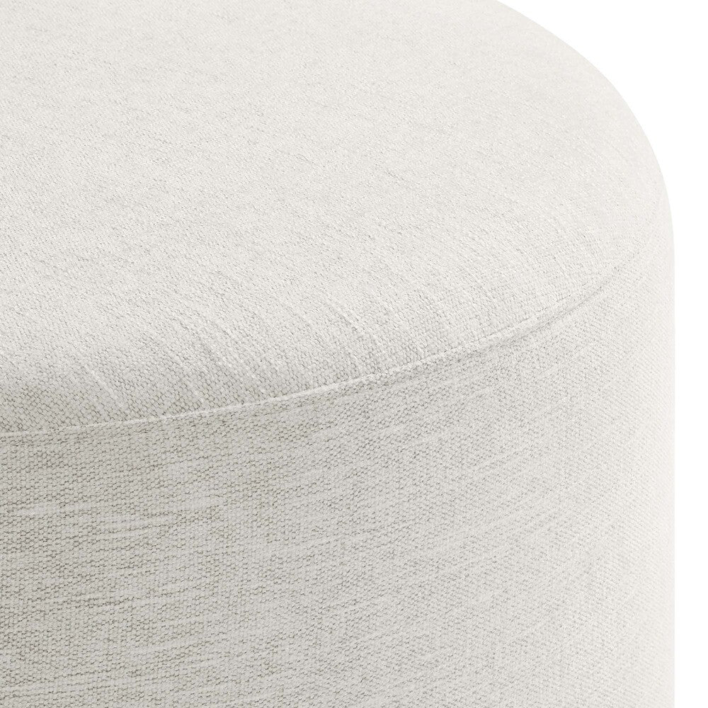 EEI-6645 Callum Large 23" Round Woven Heathered Fabric Upholstered Ottoman by Modway