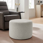 EEI-6645 Callum Large 23" Round Woven Heathered Fabric Upholstered Ottoman by Modway