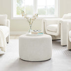 EEI-6645 Callum Large 23" Round Woven Heathered Fabric Upholstered Ottoman by Modway