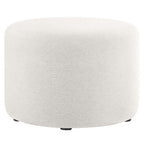 EEI-6645 Callum Large 23" Round Woven Heathered Fabric Upholstered Ottoman by Modway