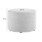 EEI-6645 Callum Large 23" Round Woven Heathered Fabric Upholstered Ottoman by Modway