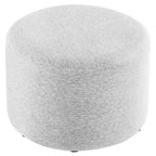 EEI-6645 Callum Large 23" Round Woven Heathered Fabric Upholstered Ottoman by Modway