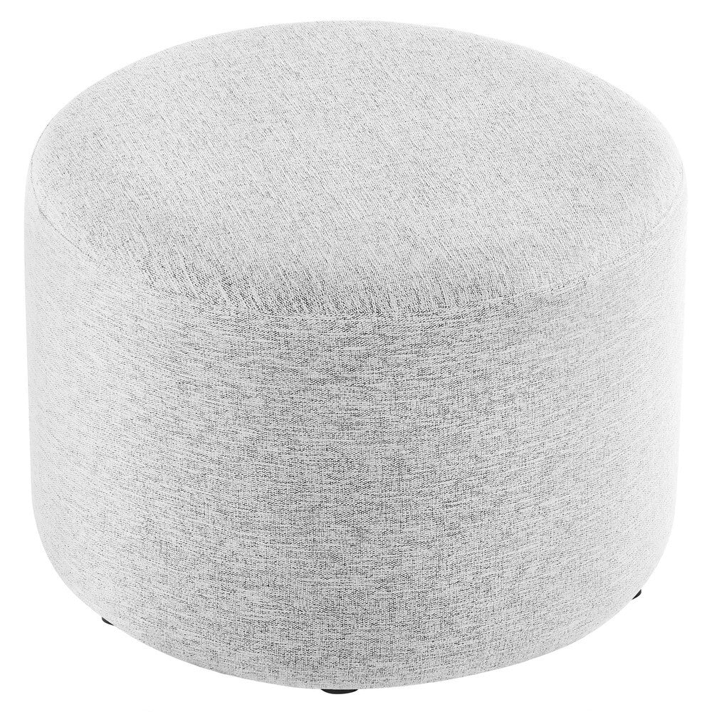 EEI-6645 Callum Large 23" Round Woven Heathered Fabric Upholstered Ottoman by Modway