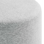 EEI-6645 Callum Large 23" Round Woven Heathered Fabric Upholstered Ottoman by Modway