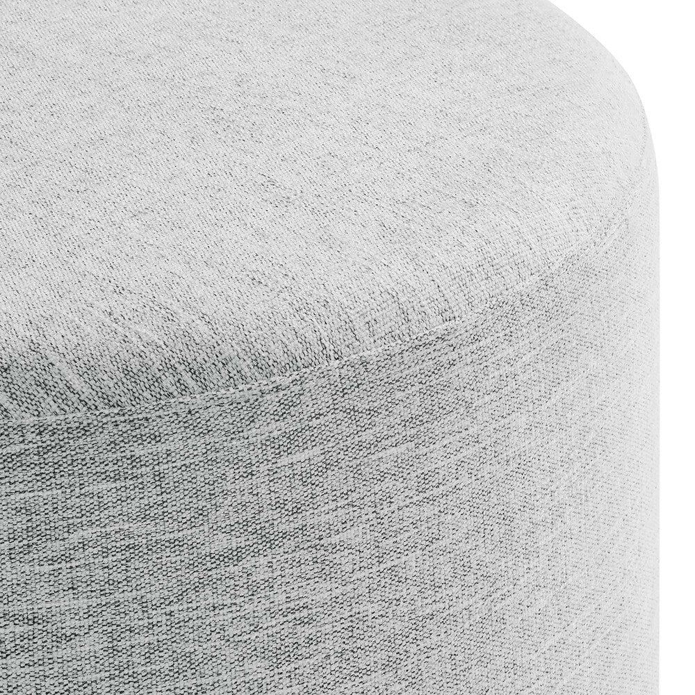 EEI-6645 Callum Large 23" Round Woven Heathered Fabric Upholstered Ottoman by Modway