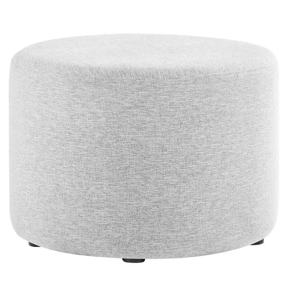 EEI-6645 Callum Large 23" Round Woven Heathered Fabric Upholstered Ottoman by Modway