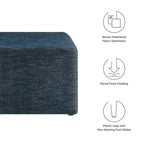 EEI-6642 Callum Large 28" Square Woven Heathered Fabric Upholstered Ottoman by Modway
