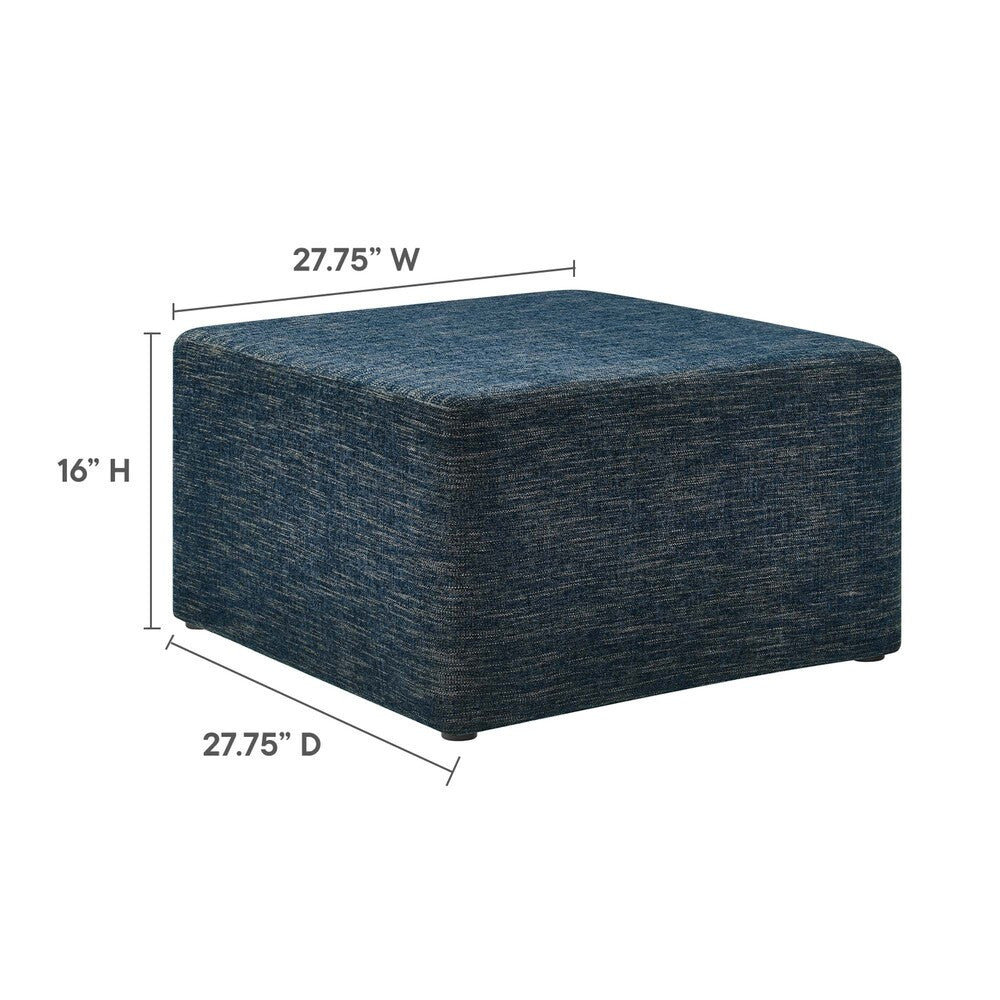 EEI-6642 Callum Large 28" Square Woven Heathered Fabric Upholstered Ottoman by Modway