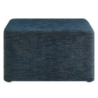 EEI-6642 Callum Large 28" Square Woven Heathered Fabric Upholstered Ottoman by Modway
