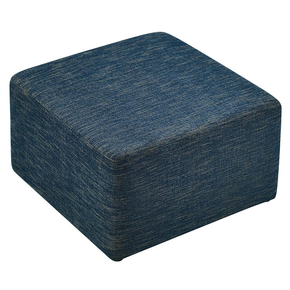 EEI-6642 Callum Large 28" Square Woven Heathered Fabric Upholstered Ottoman by Modway