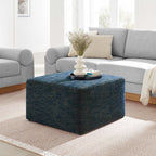 EEI-6642 Callum Large 28" Square Woven Heathered Fabric Upholstered Ottoman by Modway