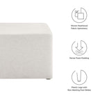 EEI-6642 Callum Large 28" Square Woven Heathered Fabric Upholstered Ottoman by Modway