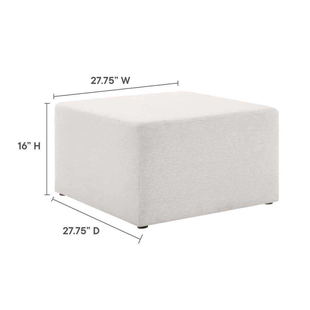 EEI-6642 Callum Large 28" Square Woven Heathered Fabric Upholstered Ottoman by Modway