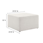 EEI-6642 Callum Large 28" Square Woven Heathered Fabric Upholstered Ottoman by Modway