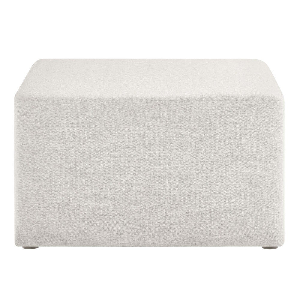 EEI-6642 Callum Large 28" Square Woven Heathered Fabric Upholstered Ottoman by Modway
