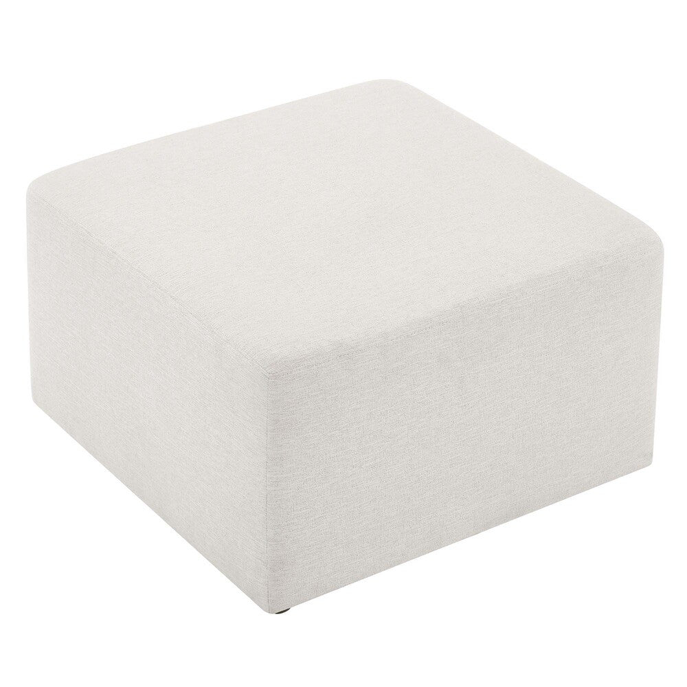 EEI-6642 Callum Large 28" Square Woven Heathered Fabric Upholstered Ottoman by Modway