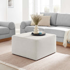 EEI-6642 Callum Large 28" Square Woven Heathered Fabric Upholstered Ottoman by Modway