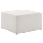 EEI-6642 Callum Large 28" Square Woven Heathered Fabric Upholstered Ottoman by Modway