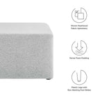 EEI-6642 Callum Large 28" Square Woven Heathered Fabric Upholstered Ottoman by Modway