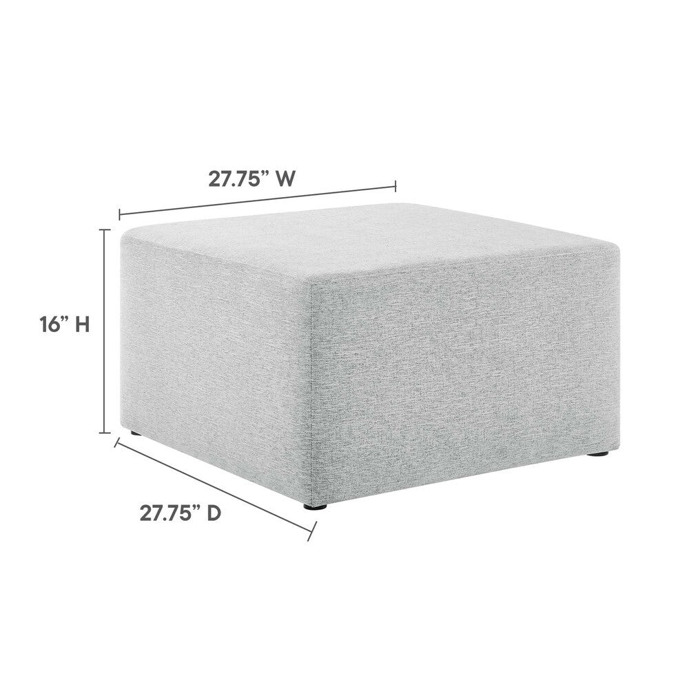 EEI-6642 Callum Large 28" Square Woven Heathered Fabric Upholstered Ottoman by Modway