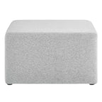 EEI-6642 Callum Large 28" Square Woven Heathered Fabric Upholstered Ottoman by Modway