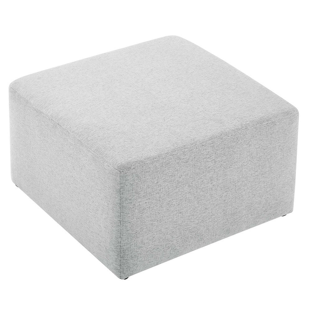 EEI-6642 Callum Large 28" Square Woven Heathered Fabric Upholstered Ottoman by Modway
