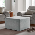 EEI-6642 Callum Large 28" Square Woven Heathered Fabric Upholstered Ottoman by Modway