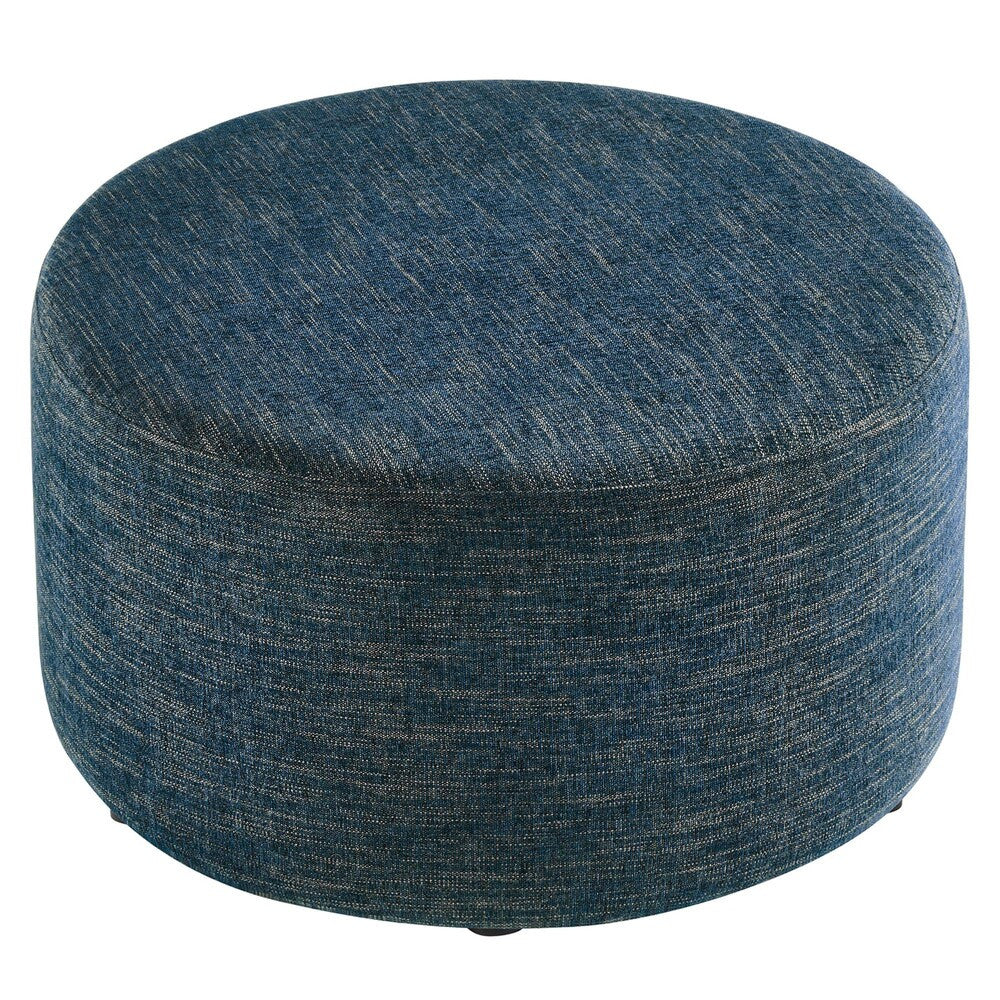 EEI-6647 Callum Large 29" Round Woven Heathered Fabric Upholstered Ottoman by Modway