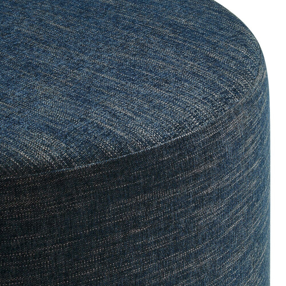 EEI-6647 Callum Large 29" Round Woven Heathered Fabric Upholstered Ottoman by Modway