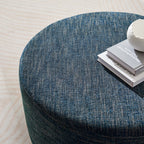 EEI-6647 Callum Large 29" Round Woven Heathered Fabric Upholstered Ottoman by Modway