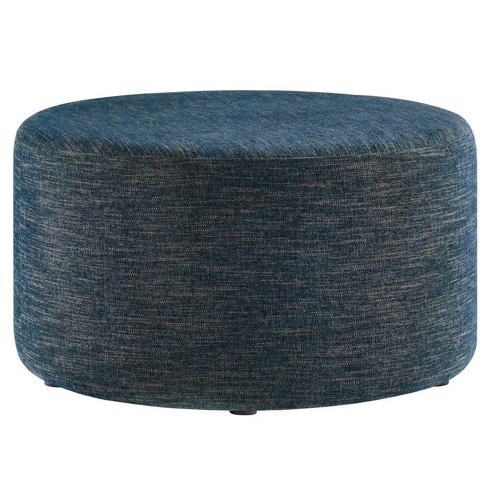 EEI-6647 Callum Large 29" Round Woven Heathered Fabric Upholstered Ottoman by Modway